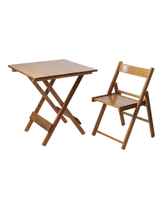 TESTE - Conjunto Mesa e cadeira Madeira Natural