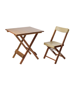 TESTE - Conjunto Dobrável de Madeira com Cadeira e Mesa